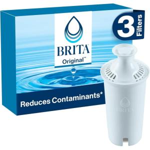 imageBrita Standard Water Filter for Pitchers and Dispensers BPAFree Reduces Copper Cadmium and Mercury Impurities Lasts Two Months or 40 Gallons Includes 2 Filters3 Count