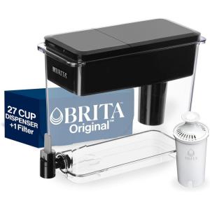 imageBrita UltraMax Large Water Dispenser With Standard Filter BPAFree Reduces Copper Cadmium and Mercury Impurities Lasts 2 Months or 40 Gallons Includes 1 Filter Kitchen Accessories Large 27Cup