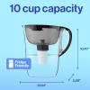 imageBrita Large 10 Cup Water Filter Pitcher 1 BritaPlus Filter Everyday Clear Package May VaryWhite