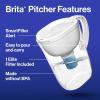 imageBrita Large 10 Cup Water Filter Pitcher 1 BritaPlus Filter Everyday Clear Package May VaryWhite