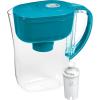 imageBrita Small 6 Cup Water Filter Pitcher 1 BritaPlus Filter Metro Clear Package May VaryTurquoise