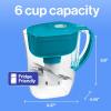 imageBrita Small 6 Cup Water Filter Pitcher 1 BritaPlus Filter Metro Clear Package May VaryTurquoise